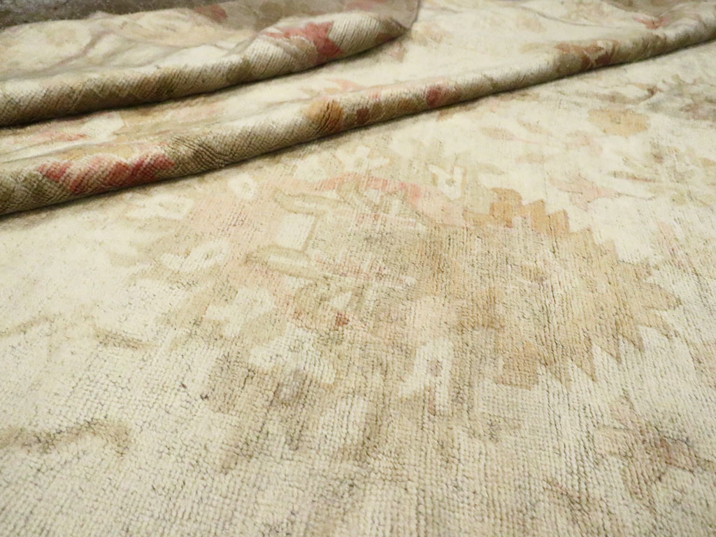 Antique Turkish Oushak Carpet, No.17490 - Gsblank