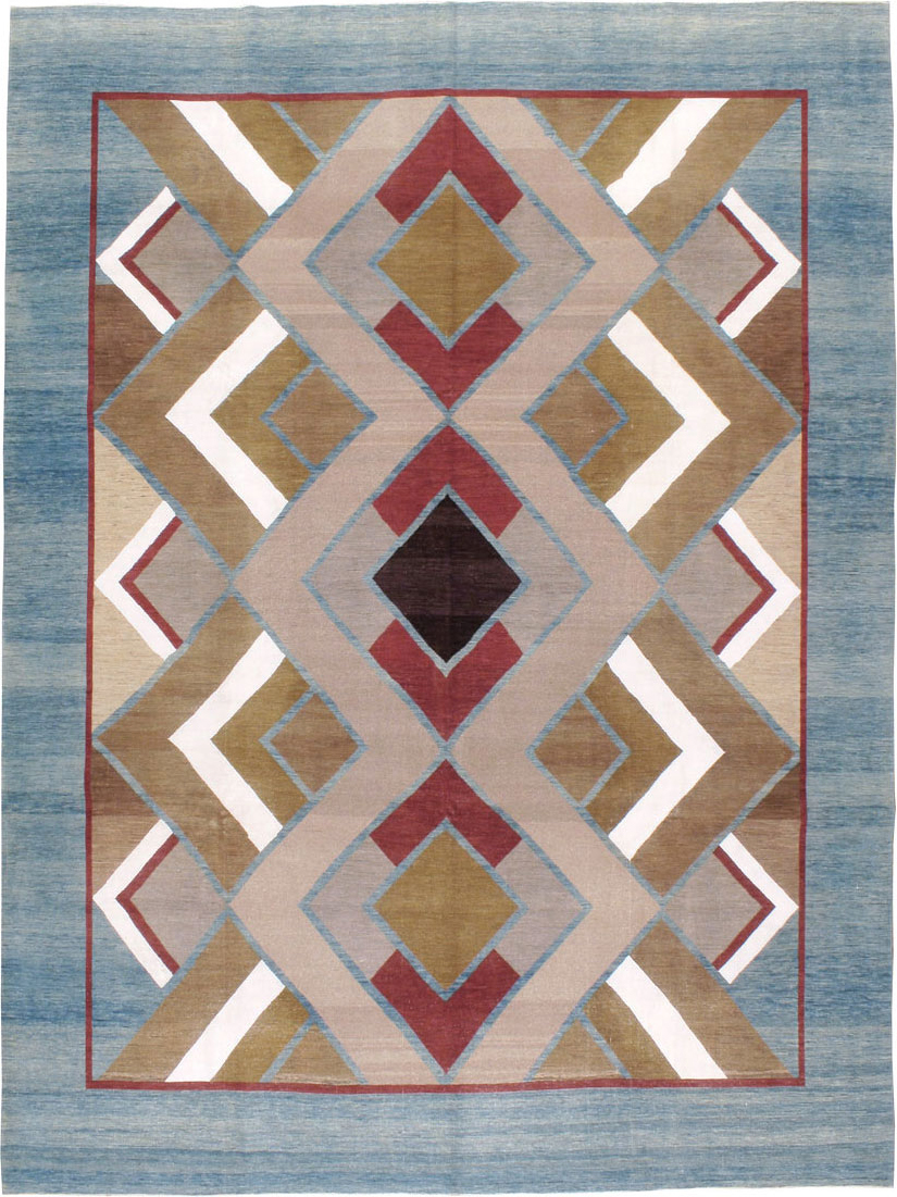 Modernist Persian Tabriz Carpet, No.17507 - Gsblank