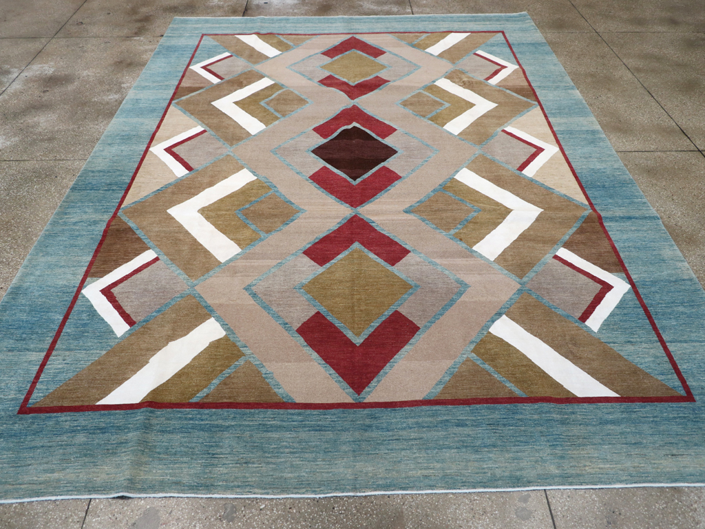 Modernist Persian Tabriz Carpet, No.17507 - Gsblank