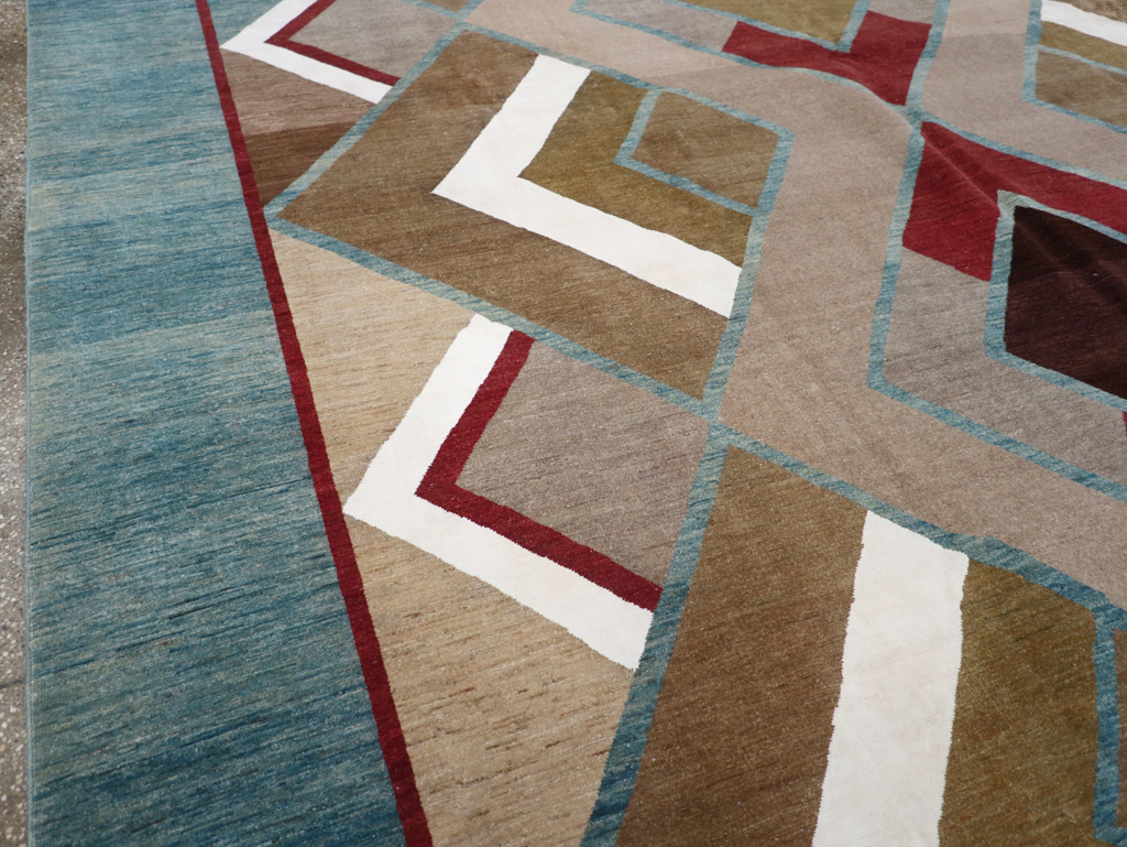 Modernist Persian Tabriz Carpet, No.17507 - Gsblank