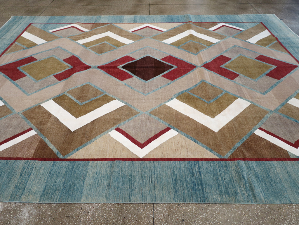 Modernist Persian Tabriz Carpet, No.17507 - Gsblank