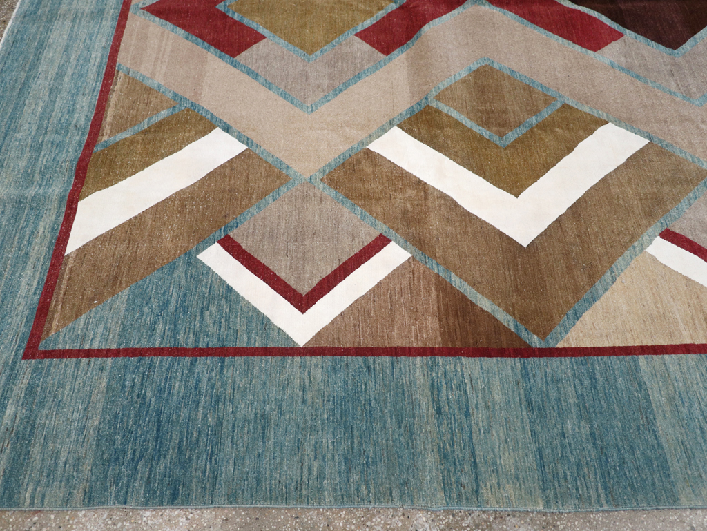 Modernist Persian Tabriz Carpet, No.17507 - Gsblank