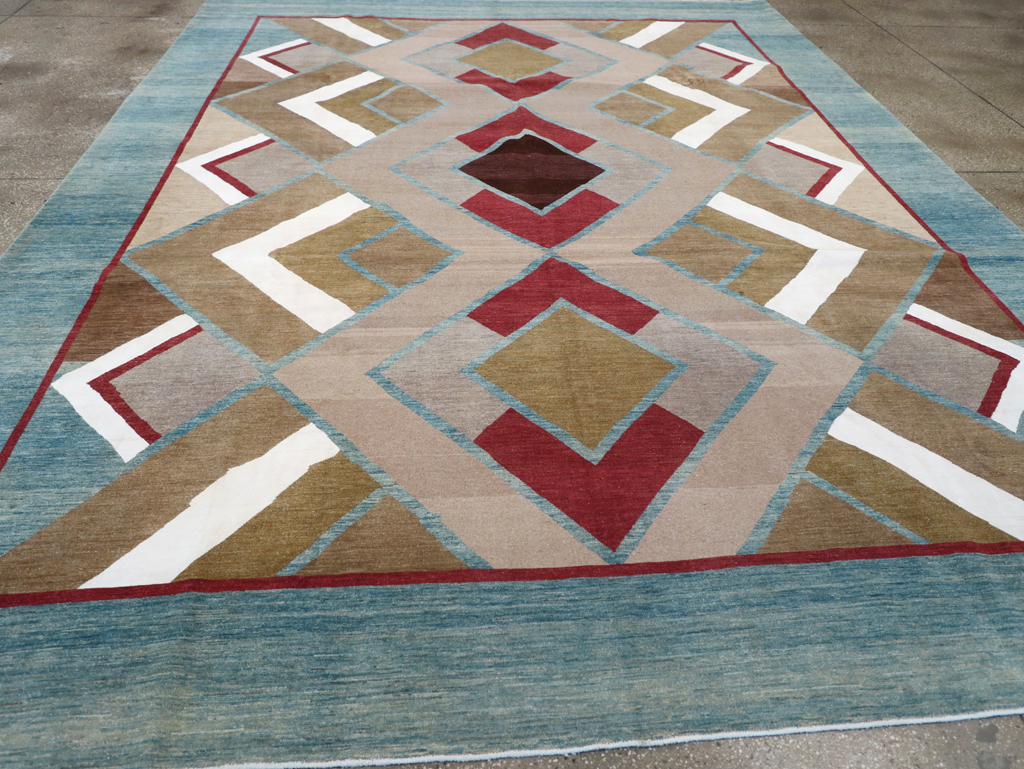 Modernist Persian Tabriz Carpet, No.17507 - Gsblank