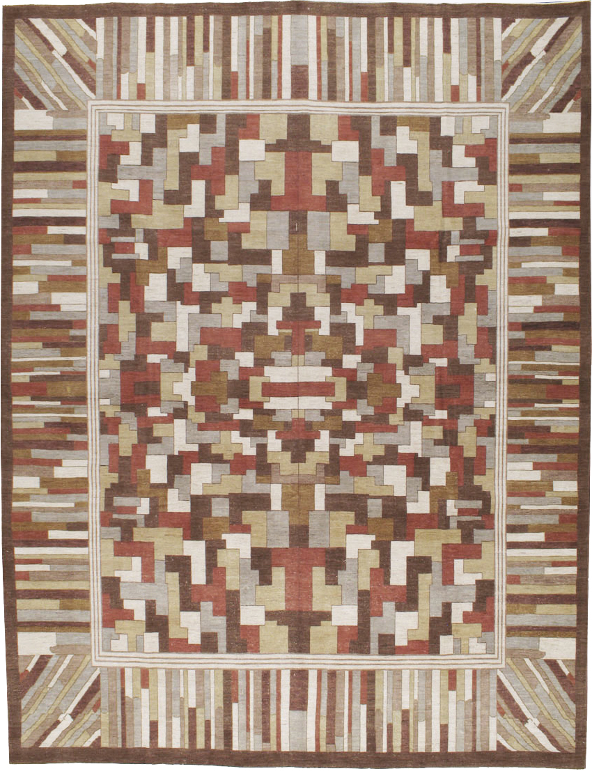 Modernist Persian Tabriz  Carpet, No.17508 - Gsblank