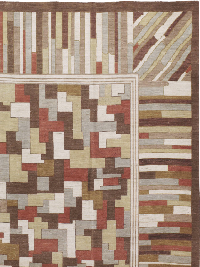 Modernist Persian Tabriz  Carpet, No.17508 - Gsblank