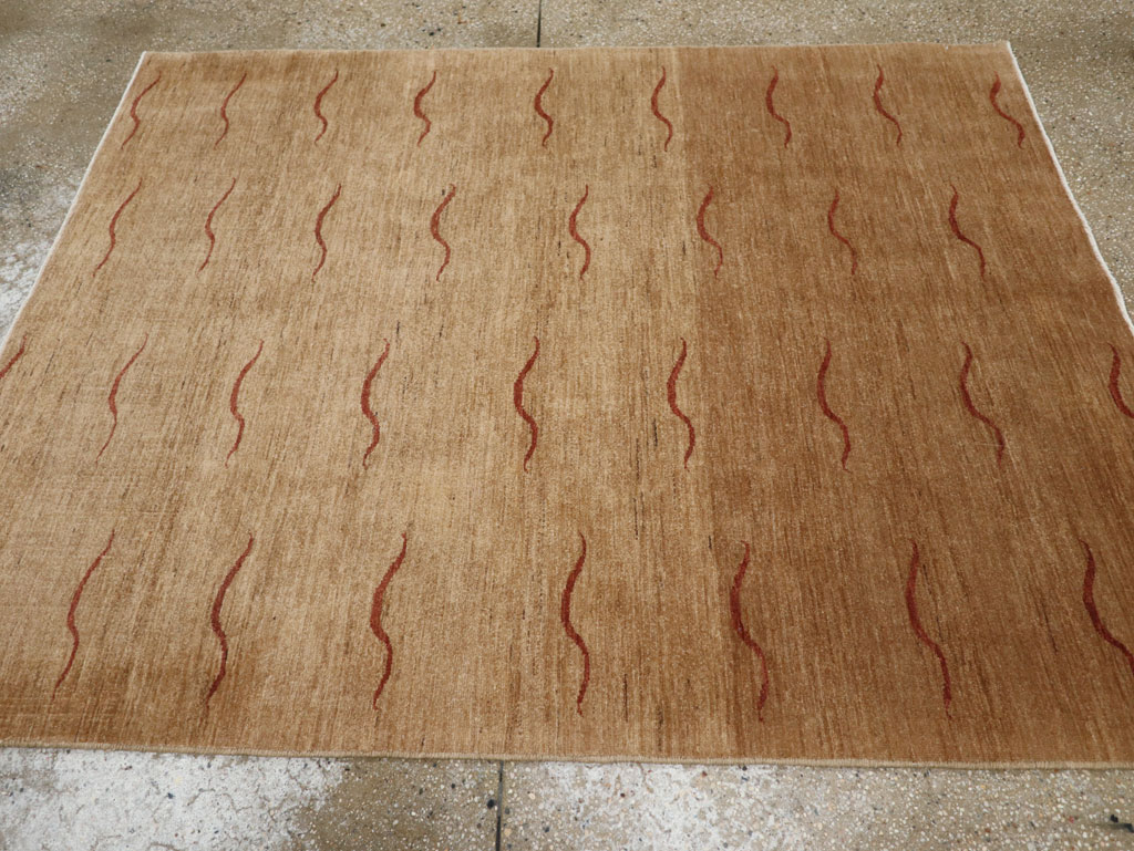 Modernist Persian Tabriz Rug, No.17509 - Gsblank