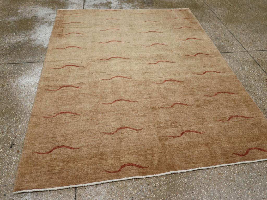 Modernist Persian Tabriz Rug, No.17509 - Gsblank