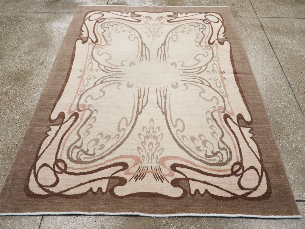 Modernist Persian Tabriz Rug, No.17516 - Gsblank