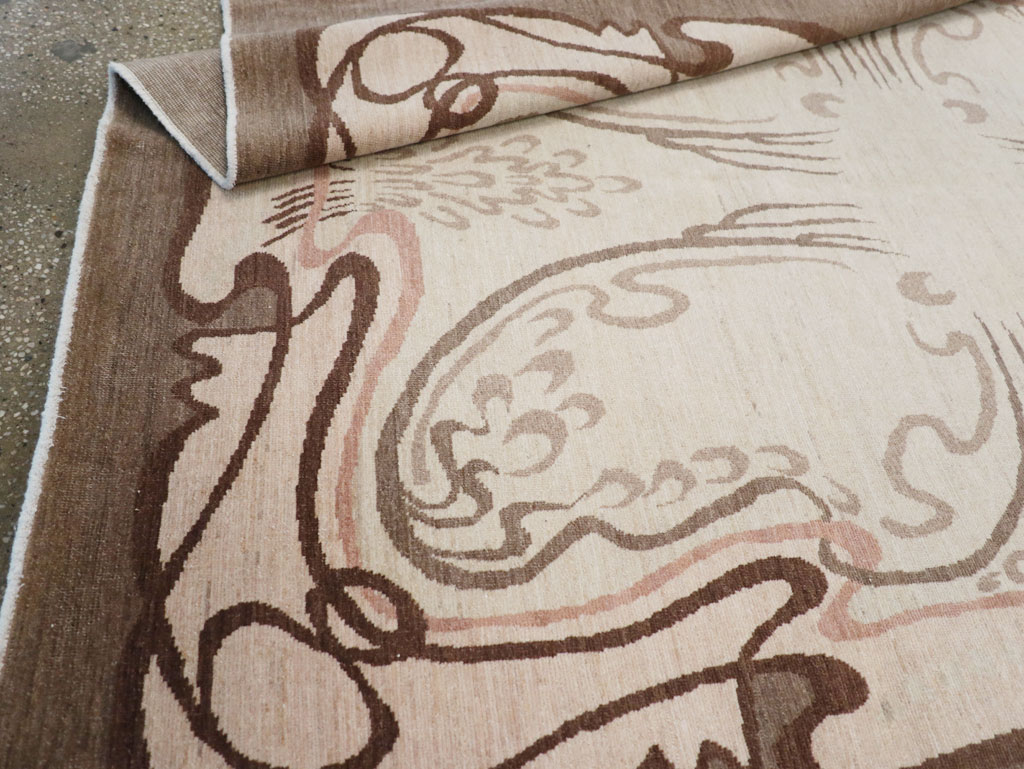 Modernist Persian Tabriz Rug, No.17516 - Gsblank