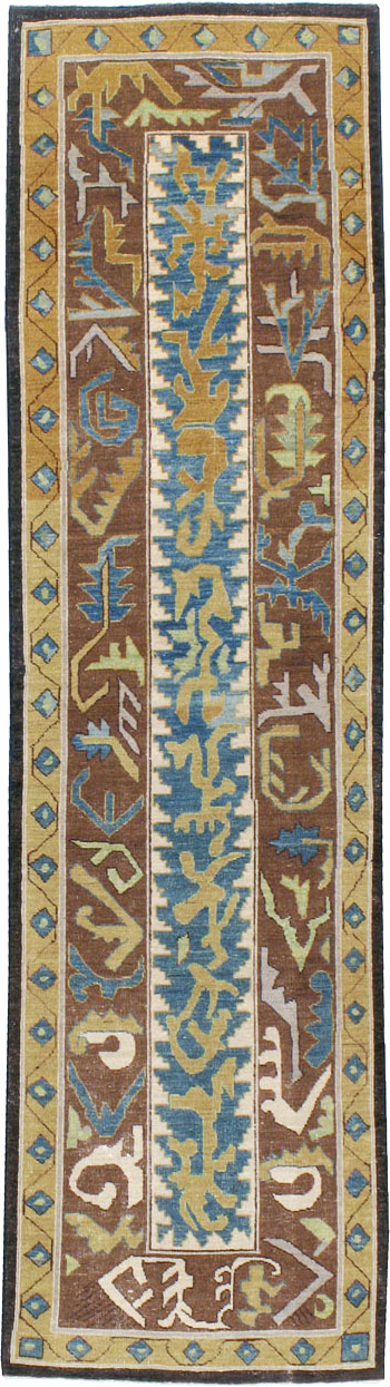 Modernist Persian Tabriz Runner, No.17517 - Gsblank