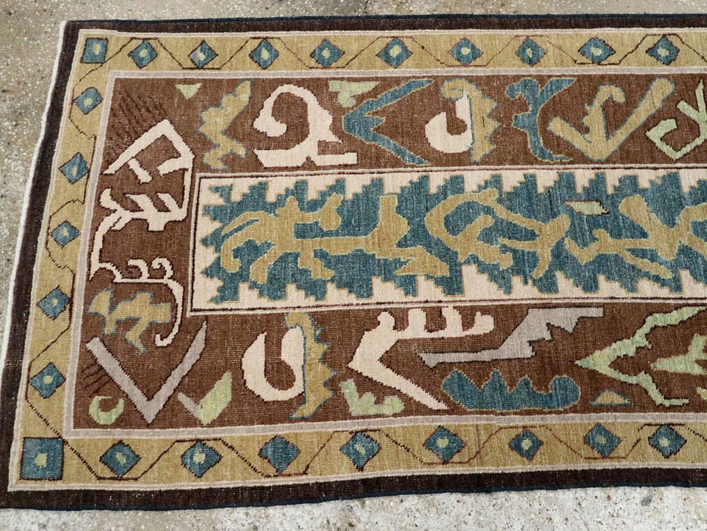 Modernist Persian Tabriz Runner, No.17517 - Gsblank