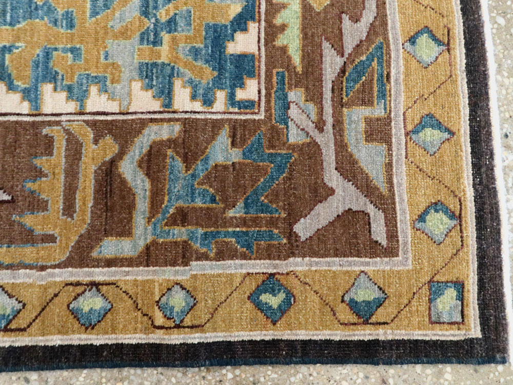 Modernist Persian Tabriz Runner, No.17517 - Gsblank