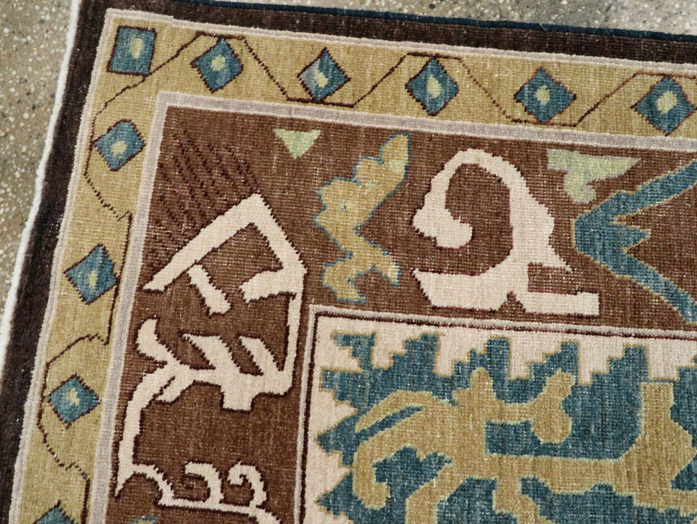 Modernist Persian Tabriz Runner, No.17517 - Gsblank