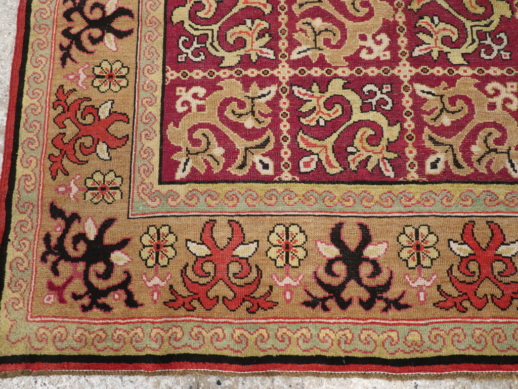 Antique East Turkestan Samarkand Rug, No.17563 - Gsblank