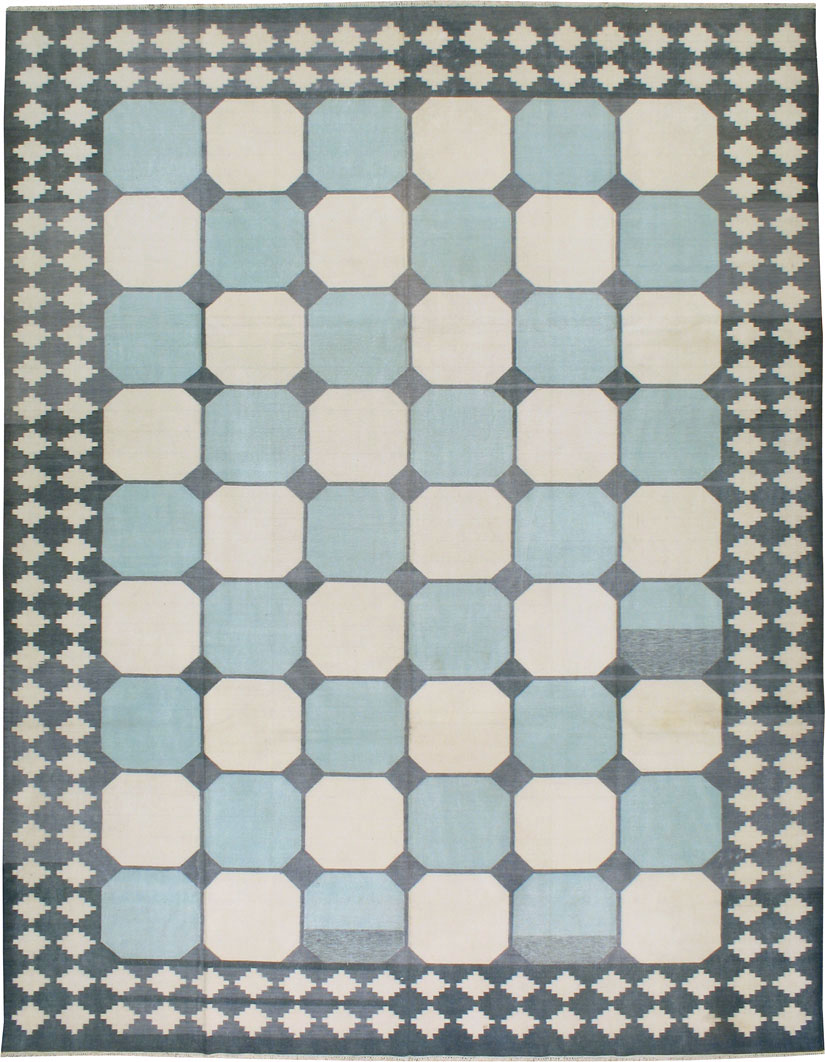 Flat-weave Indian Dhurrie, No.17633 - Gsblank