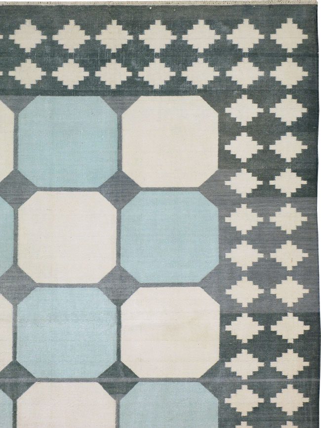 Flat-weave Indian Dhurrie, No.17633 - Gsblank