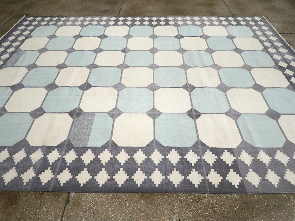 Flat-weave Indian Dhurrie, No.17633 - Gsblank