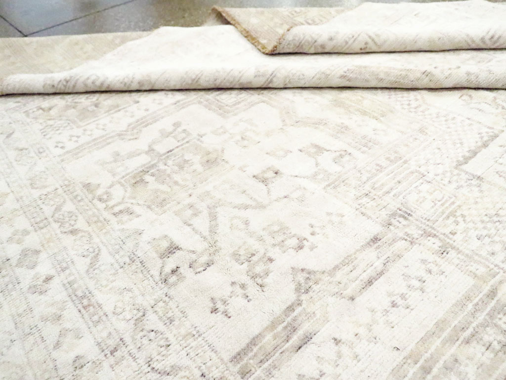 Vintage Cotton Agra Carpet, No.17643 - Gsblank