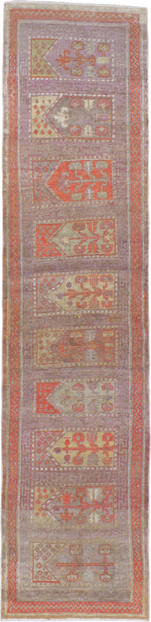 Vintage East Turkestan Khotan Saph Runner, No.17646 - Gsblank