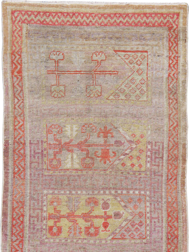 Vintage East Turkestan Khotan Saph Runner, No.17646 - Gsblank