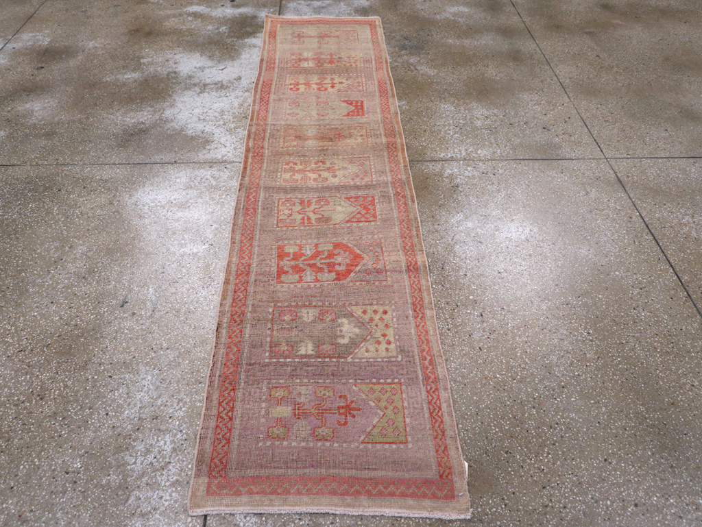 Vintage East Turkestan Khotan Saph Runner, No.17646 - Gsblank