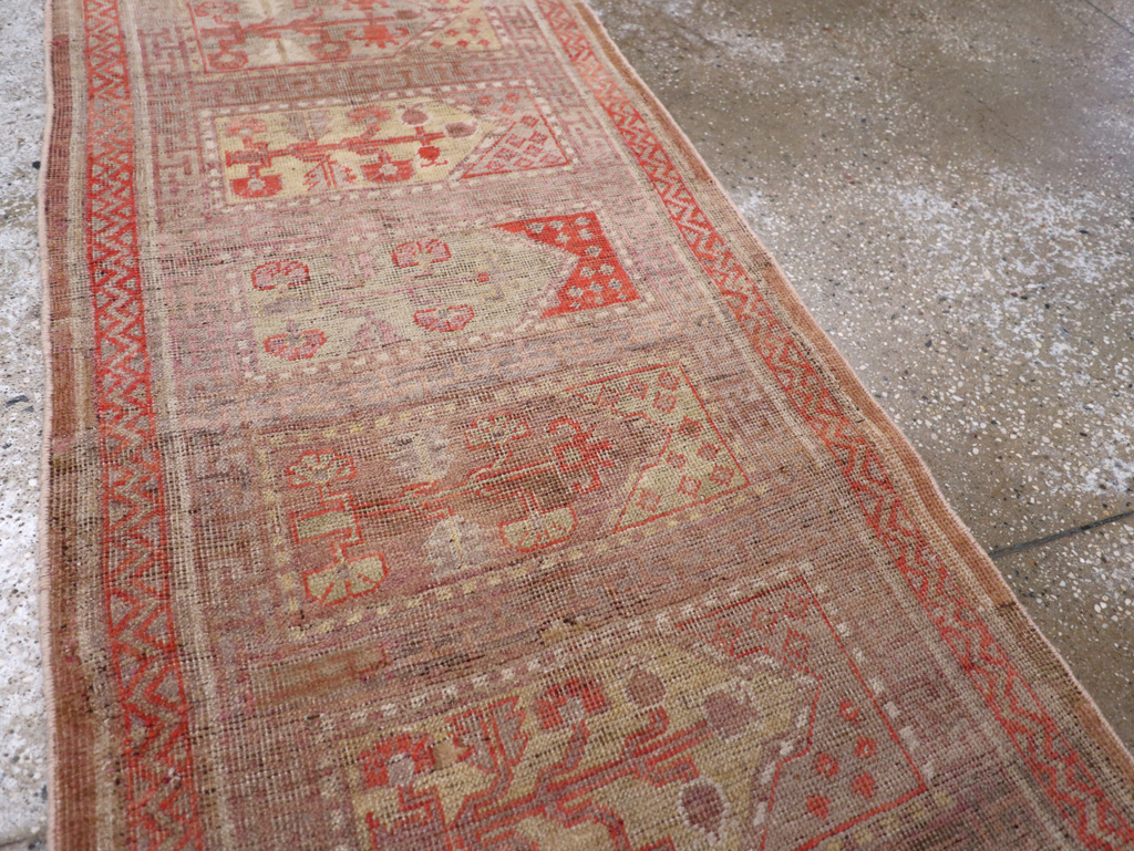 Vintage East Turkestan Khotan Saph Runner, No.17646 - Gsblank