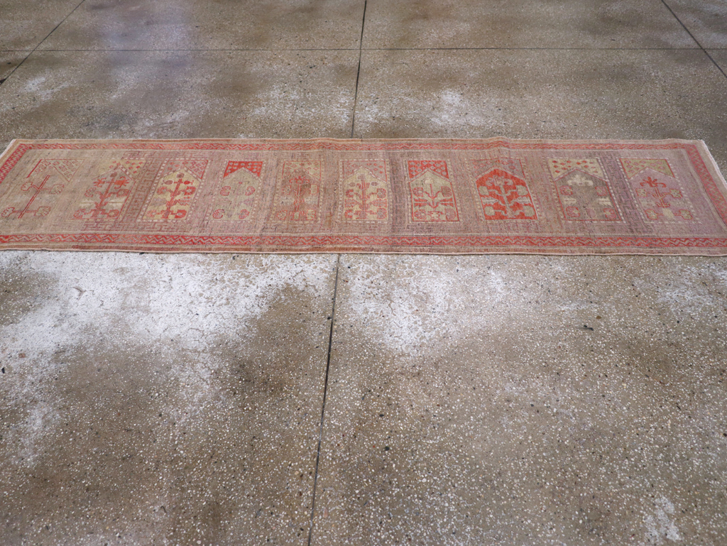 Vintage East Turkestan Khotan Saph Runner, No.17646 - Gsblank