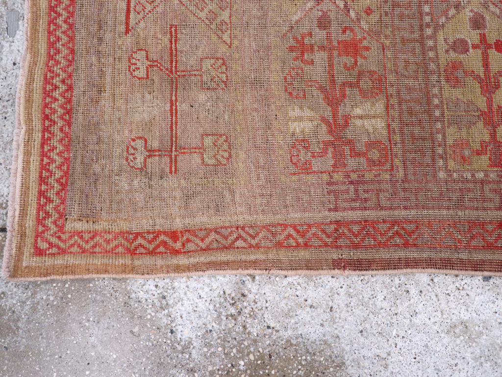 Vintage East Turkestan Khotan Saph Runner, No.17646 - Gsblank