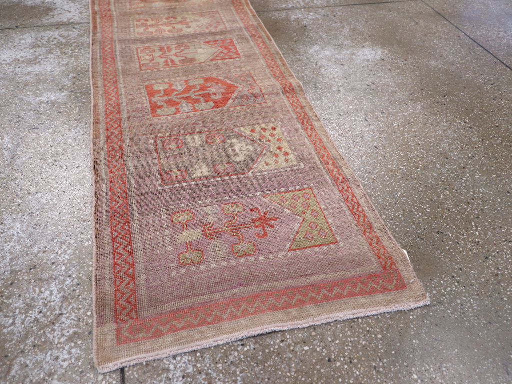 Vintage East Turkestan Khotan Saph Runner, No.17646 - Gsblank