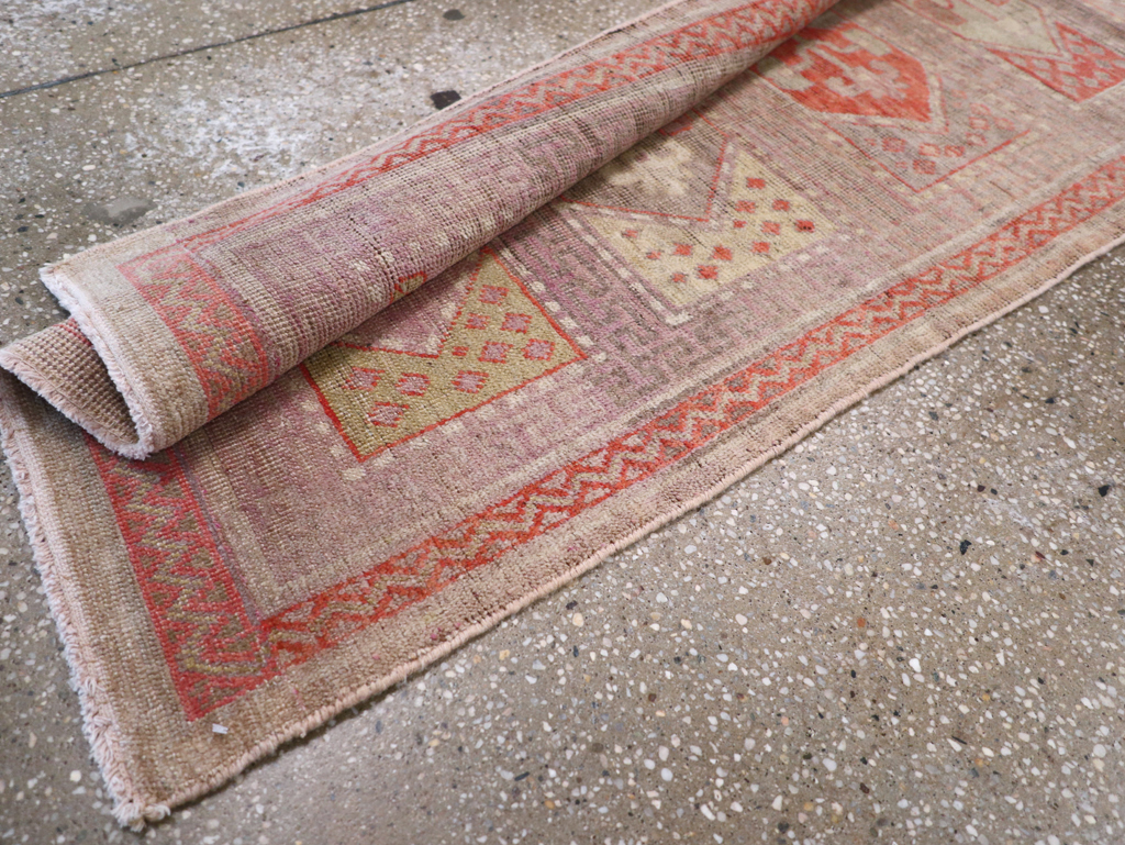 Vintage East Turkestan Khotan Saph Runner, No.17646 - Gsblank