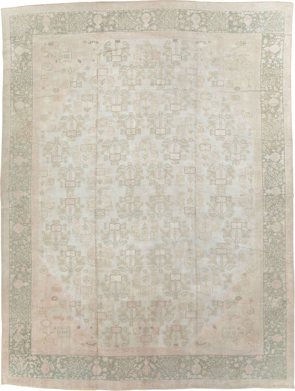 Antique Turkish Oushak Carpet, No.17710 - Gsblank