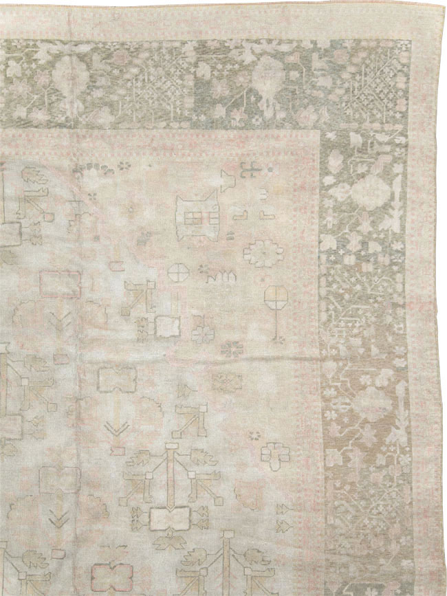 Antique Turkish Oushak Carpet, No.17710 - Gsblank