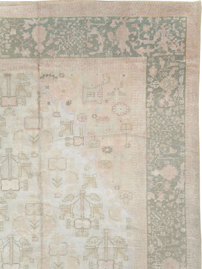 Antique Turkish Oushak Carpet, No.17710 - Gsblank