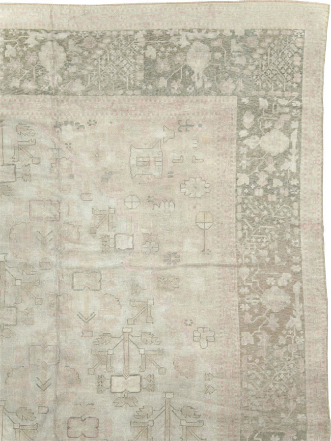 Antique Turkish Oushak Carpet, No.17710 - Gsblank