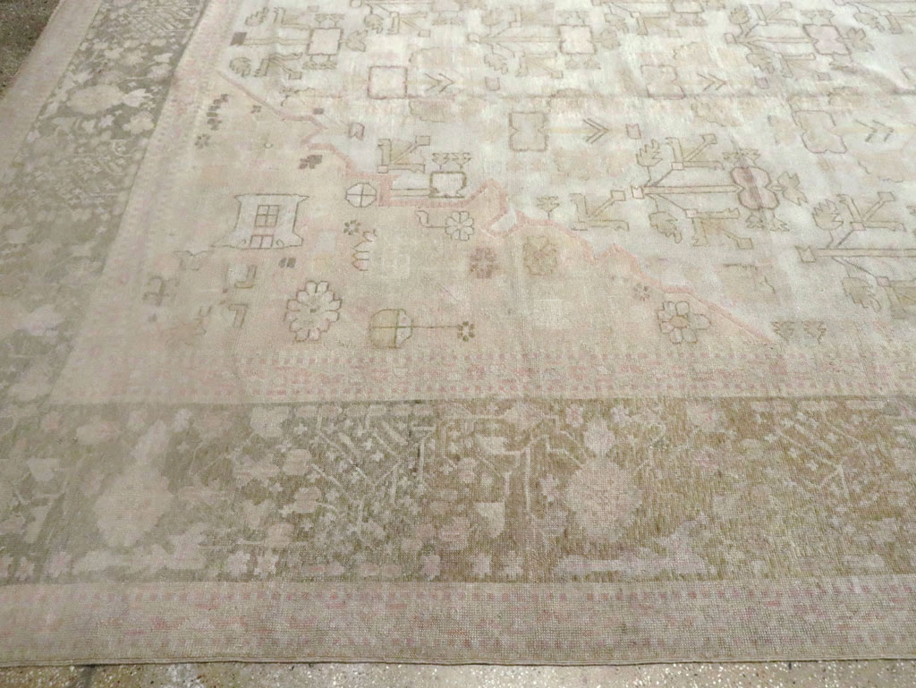 Antique Turkish Oushak Carpet, No.17710 - Gsblank