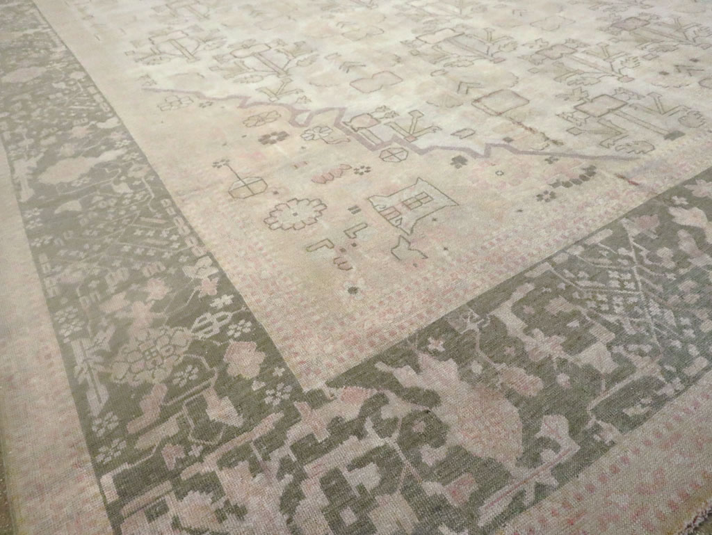 Antique Turkish Oushak Carpet, No.17710 - Gsblank
