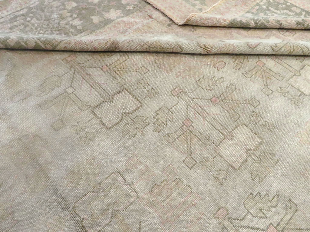 Antique Turkish Oushak Carpet, No.17710 - Gsblank