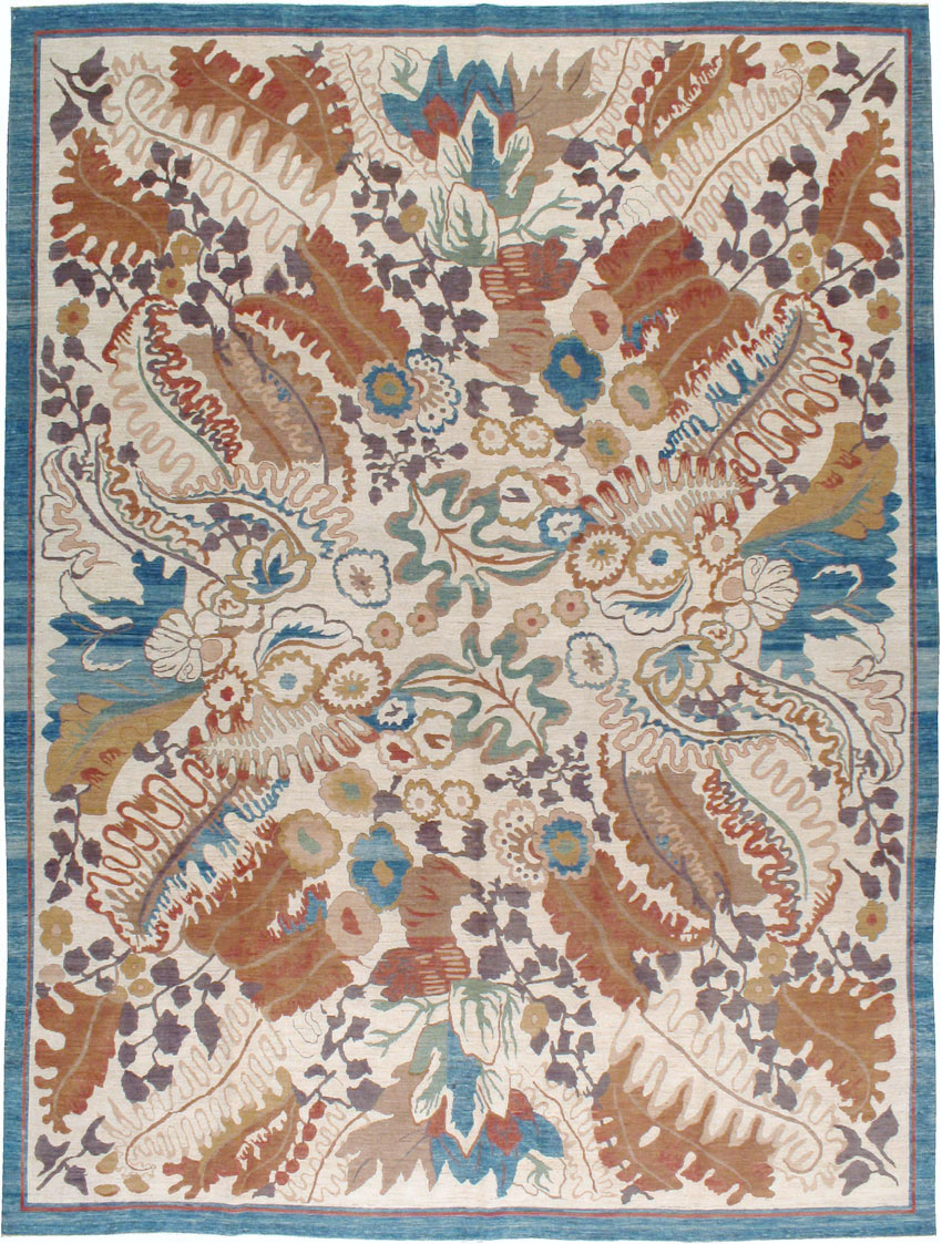 Modernist Persian Tabriz Room Size Carpet, No.17712 - Gsblank