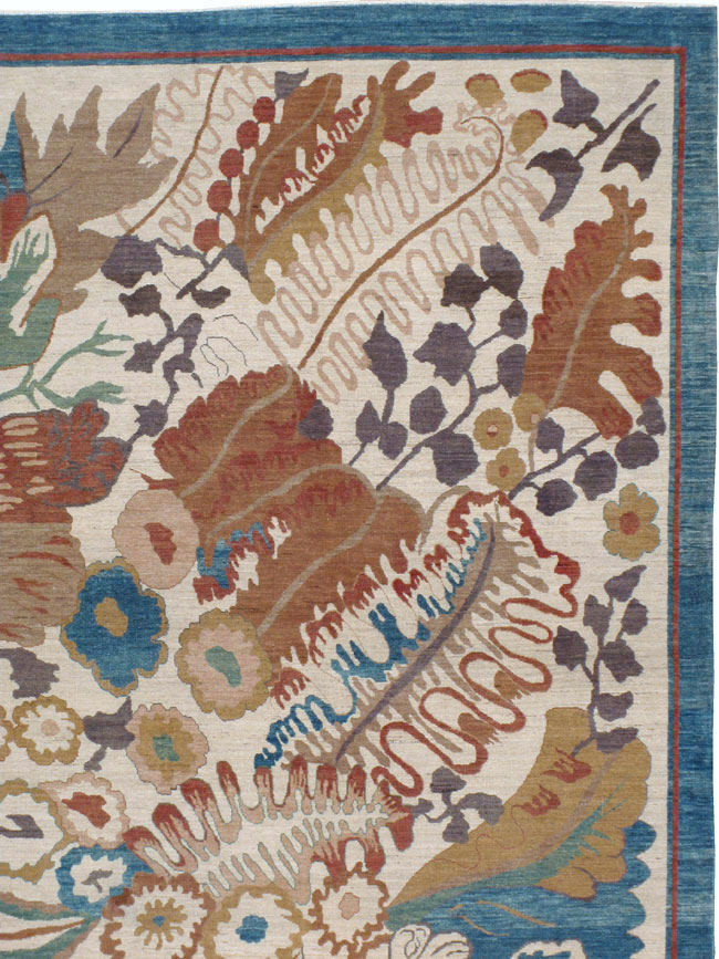 Modernist Persian Tabriz Room Size Carpet, No.17712 - Gsblank