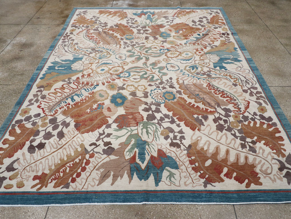 Modernist Persian Tabriz Room Size Carpet, No.17712 - Gsblank
