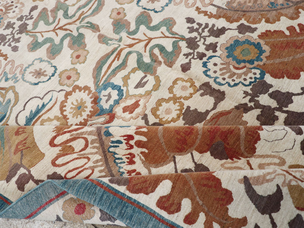 Modernist Persian Tabriz Room Size Carpet, No.17712 - Gsblank