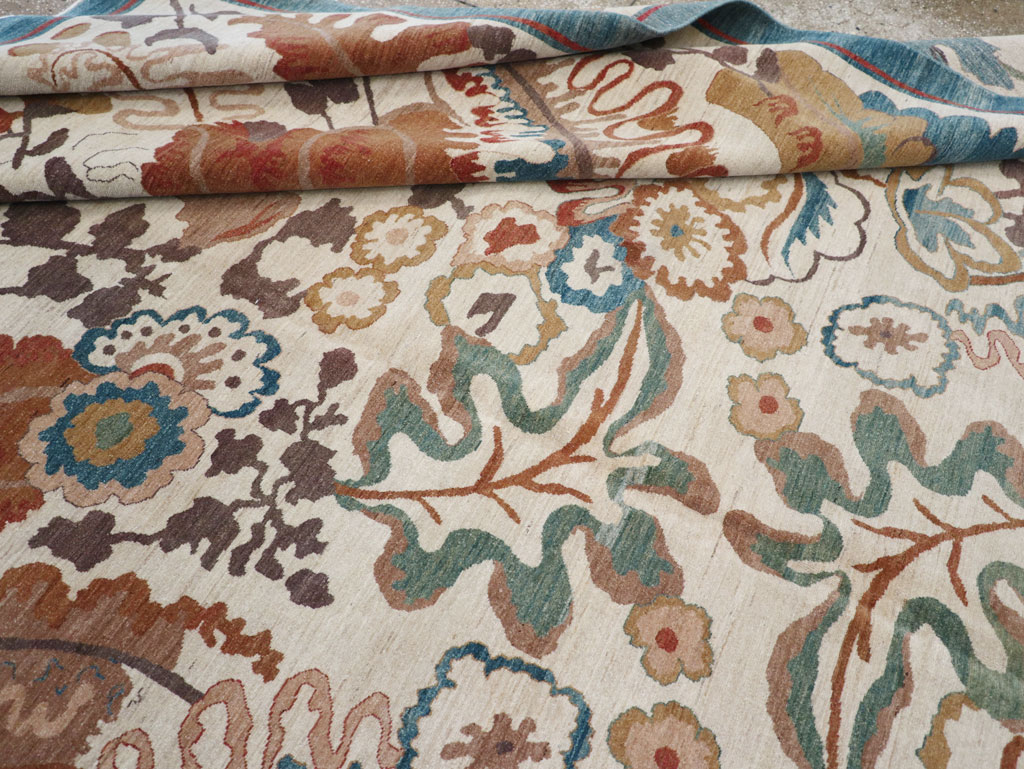 Modernist Persian Tabriz Room Size Carpet, No.17712 - Gsblank