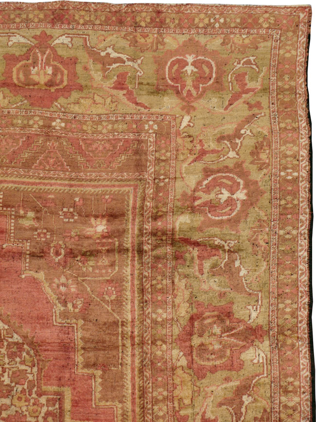 Antique Turkish Oushak Carpet, No.17739 - Gsblank