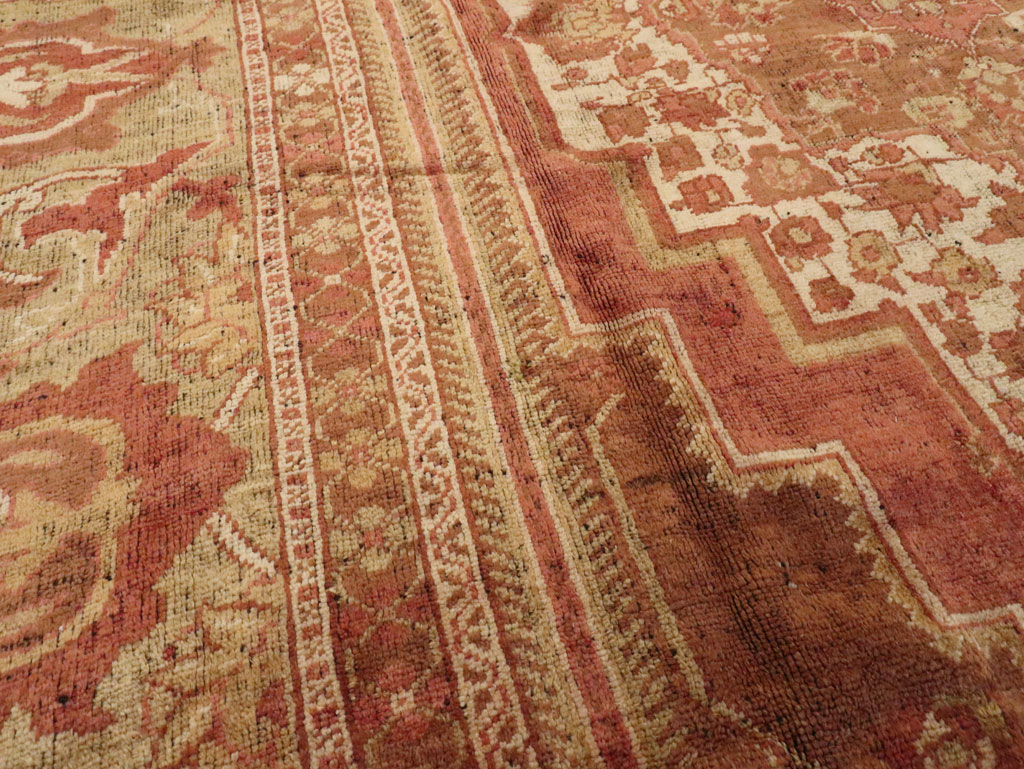 Antique Turkish Oushak Carpet, No.17739 - Gsblank