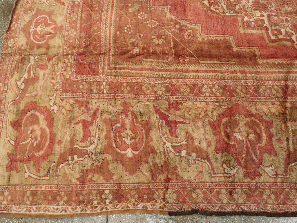 Antique Turkish Oushak Carpet, No.17739 - Gsblank