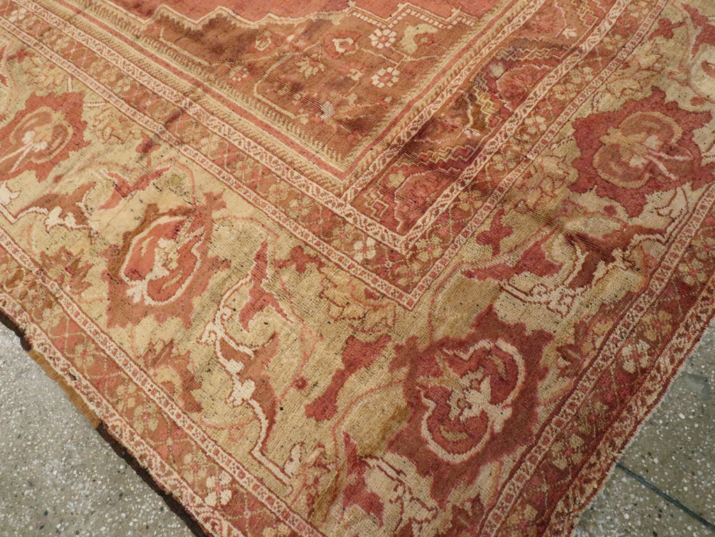 Antique Turkish Oushak Carpet, No.17739 - Gsblank