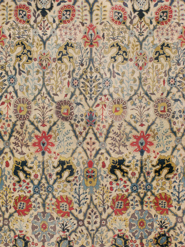 Antique Indian Lahore Square Carpet, No.17752 - Gsblank