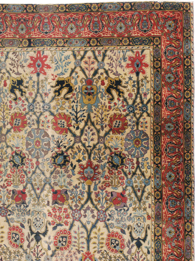 Antique Indian Lahore Square Carpet, No.17752 - Gsblank