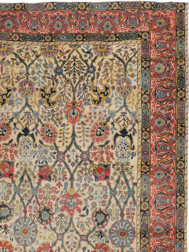 Antique Indian Lahore Square Carpet, No.17752 - Gsblank