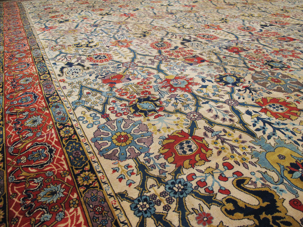 Antique Indian Lahore Square Carpet, No.17752 - Gsblank